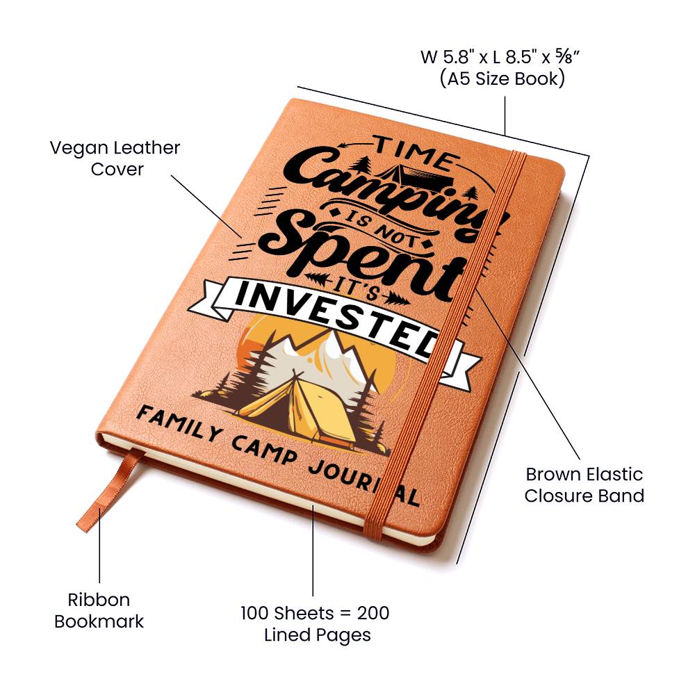 Journal: Our Family Camping Trip Notebook | Graphic Vegan Leather Bound | Family Reunions