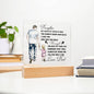 To My Daughter | Printed Square Acrylic Plaque
