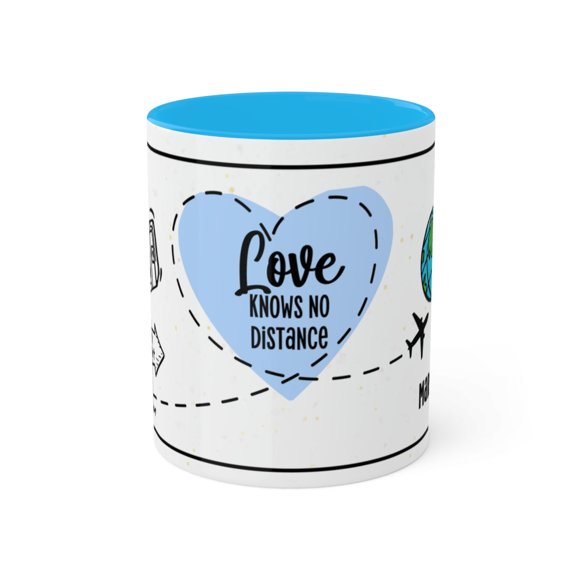 Couples Mug: Personalized Long-Distance Couples Coffee Mug for Valentine's Day | Gift Mug for Couples
