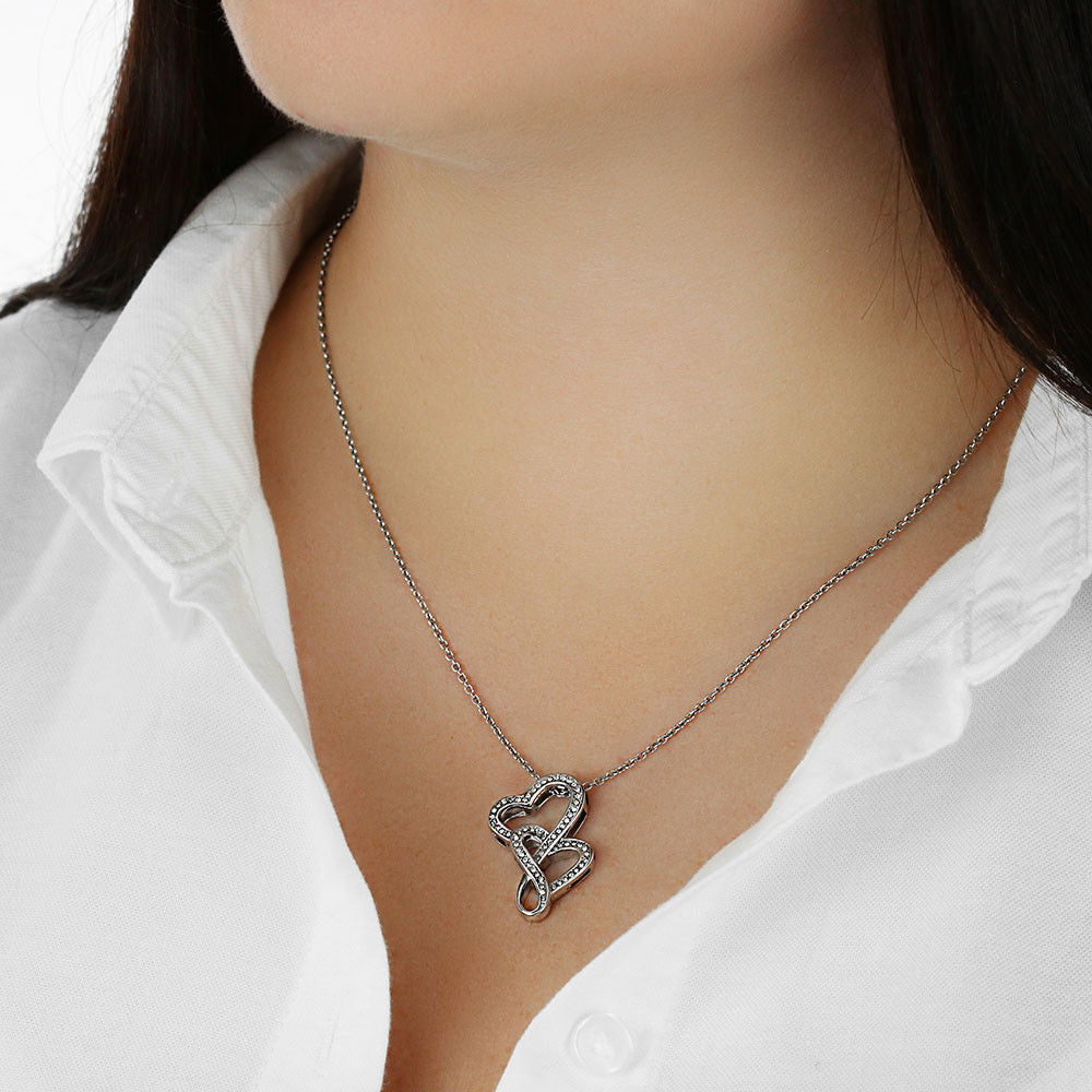 A Necklace for My Soulmate: My Dreams Came True The Day I Met You | Wife Gifts | Anniversary Heart-to-heart Pendant Necklace