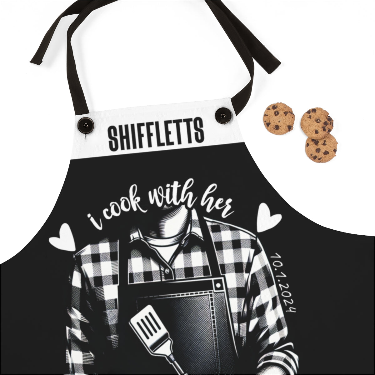 Couple Apron: Newlywed Country Kitchen | I Cook With Him & Her Couples Gifts for Wedding Present