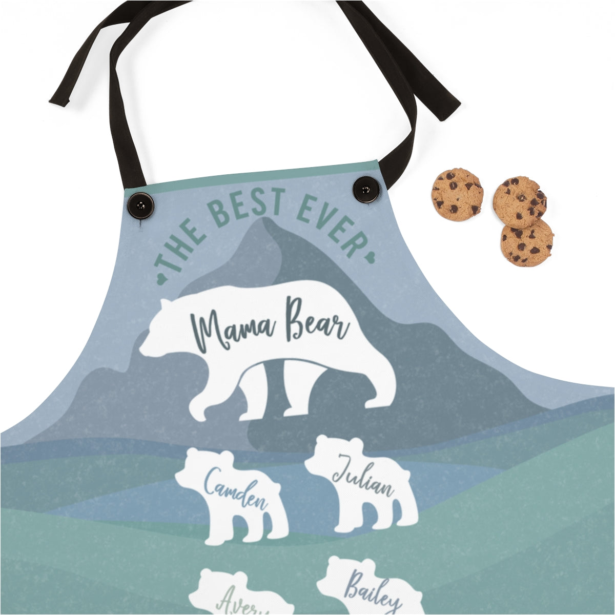 Grandma Apron: Personalized Mama Bear Apron with Cute Baby Bear | Mother's Day Gift