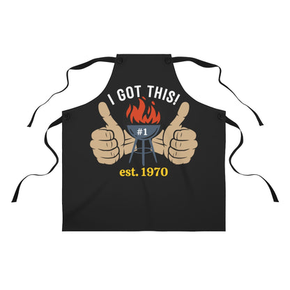 Husband Apron: The Number One Dad Grilling Apron | Personalize the Birth-Date for Father's Day Gift