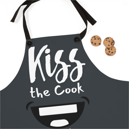 Stepdad Apron: Funny Kiss the Cook BBQ Grilling Apron for Dad | Father's Day Gift