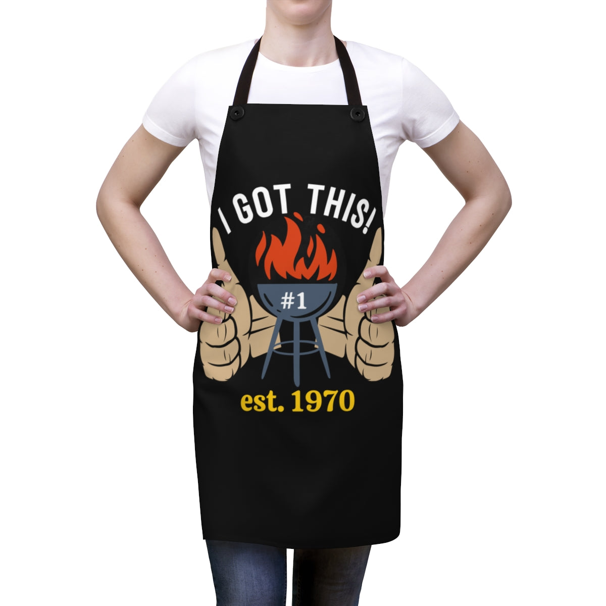 Husband Apron: The Number One Dad Grilling Apron | Personalize the Birth-Date for Father's Day Gift