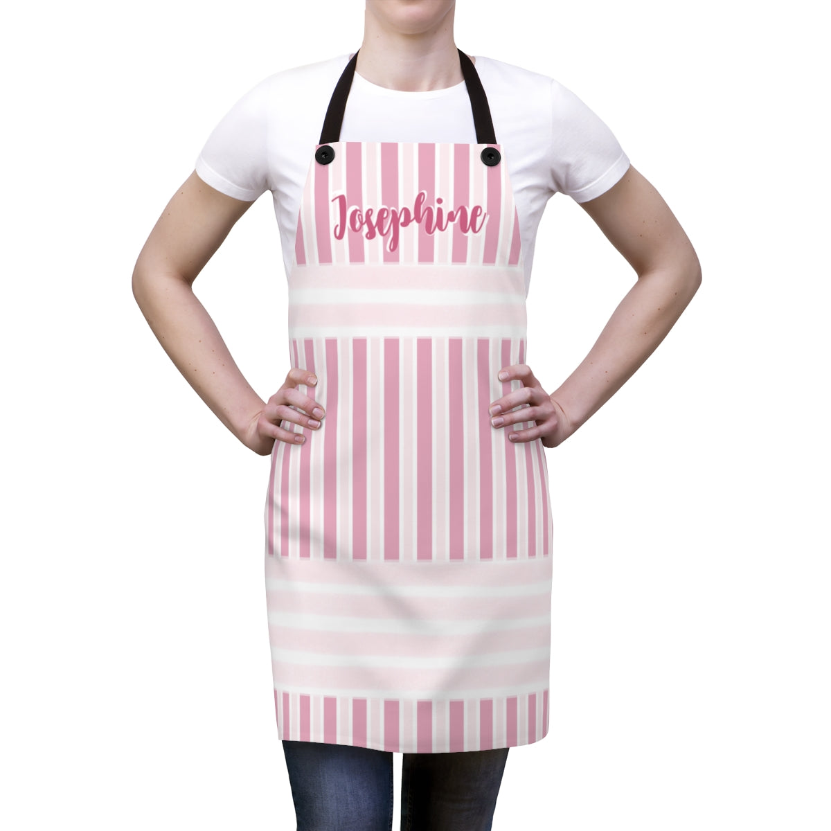 Granddaughter Apron: Adorable Pink Striped Kitchen Apron for My Granddaughter | Rustic Gifts Women