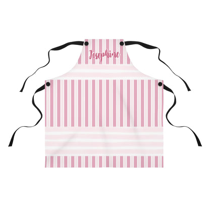 Granddaughter Apron: Adorable Pink Striped Kitchen Apron for My Granddaughter | Rustic Gifts Women