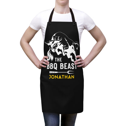 Stepson Apron: The BBQ Beast Grilling Apron for Stepson's Birthday Gift | Birthday Gift