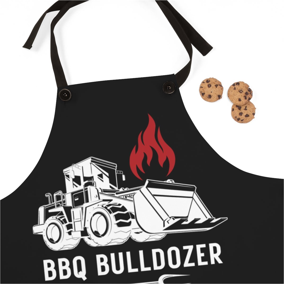 Bonus Son Apron: The BBQ Bulldozer Funny Dad Apron | Father's Day Gift for Men