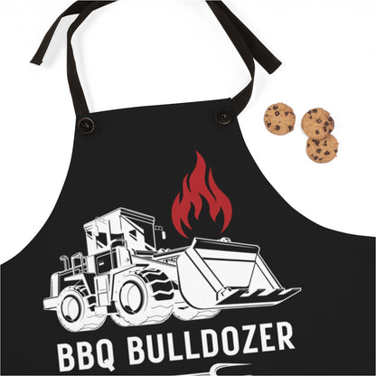 Bonus Son Apron: The BBQ Bulldozer Funny Dad Apron | Father's Day Gift for Men