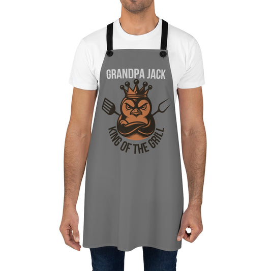 Grandpa Apron: Funny King of the Grill BBQ Cooking Apron for Grandfathers