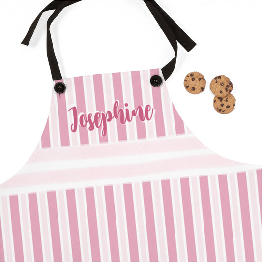 Granddaughter Apron: Adorable Pink Striped Kitchen Apron for My Granddaughter | Rustic Gifts Women