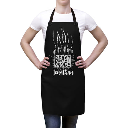 Grandson Apron: Personalized BBQ Beast Mode | Birthday Gifts for Grandson