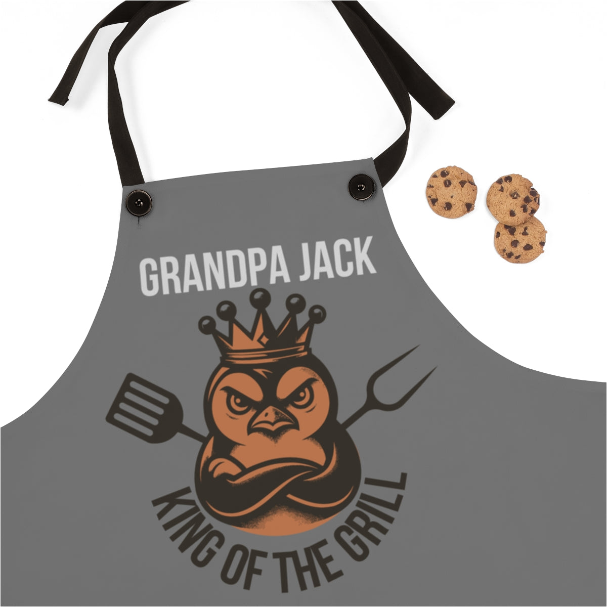Grandpa Apron: Funny King of the Grill BBQ Cooking Apron for Grandfathers
