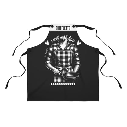 Couple Apron: Newlywed Country Kitchen | I Cook With Him & Her Couples Gifts for Wedding Present