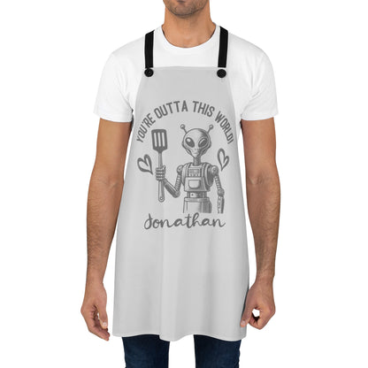 Son Apron: Personalized Space Alien Apron | Son You Are Outta This World | Birthday Gift