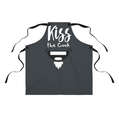 Stepdad Apron: Funny Kiss the Cook BBQ Grilling Apron for Dad | Father's Day Gift