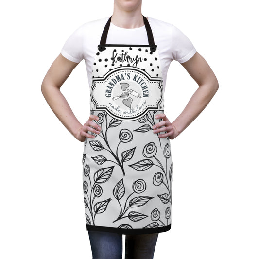 Grandma Apron: Personalizable Apron for My Grandmother | Sweet Country Rustic Kitchen Gift