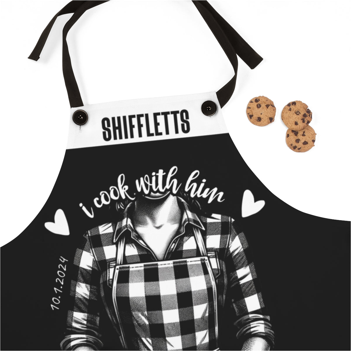 Couple Apron: Newlywed Country Kitchen | I Cook With Him & Her Couples Gifts for Wedding Present