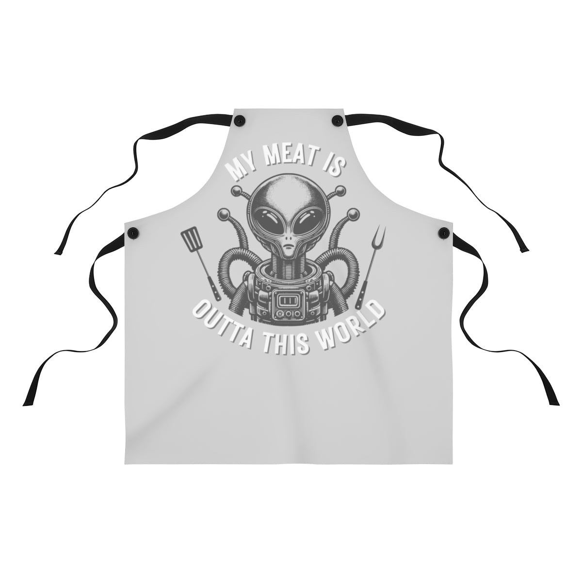 Boyfriend Apron: Space Alien Funny Apron | My Meat is Outta This World | Funny B-Day Gift Boyfriend