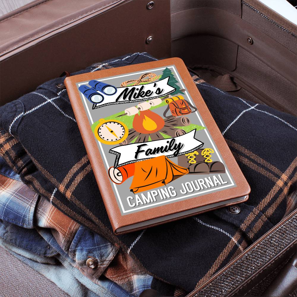 Journal: Family Camp Trip Journal | Quality Vegan Leather Notebook for the Family Vacation