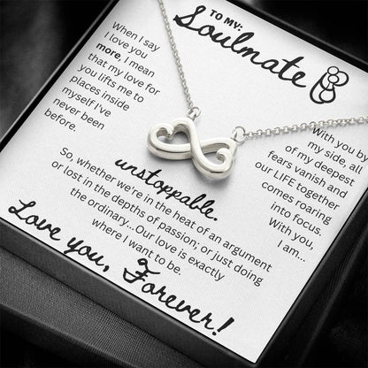 A Necklace For My Soulmate: Unstoppable Love You Forever Interlocking Hearts Necklace | Girlfriend or Wife Gifts | Valentine's Day Gift