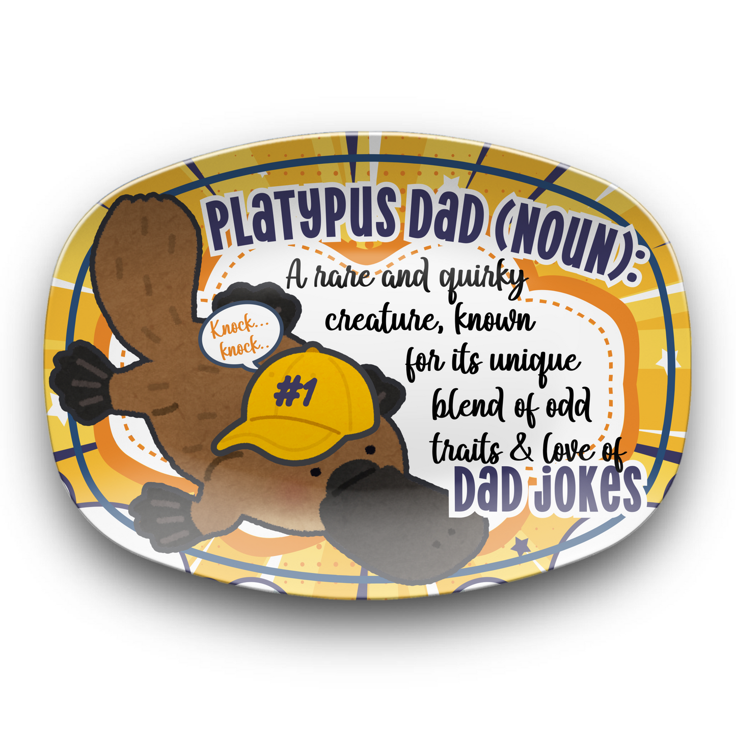 Dad Platter: Platypus Dad Funny Definition Father's Day Gift for Dad | Platypus Gift Him
