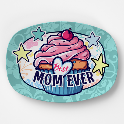 Mom Platter: The Best Mom Ever Cupcake Treat Platter | Mother's Day & Birthday Gift for Mom