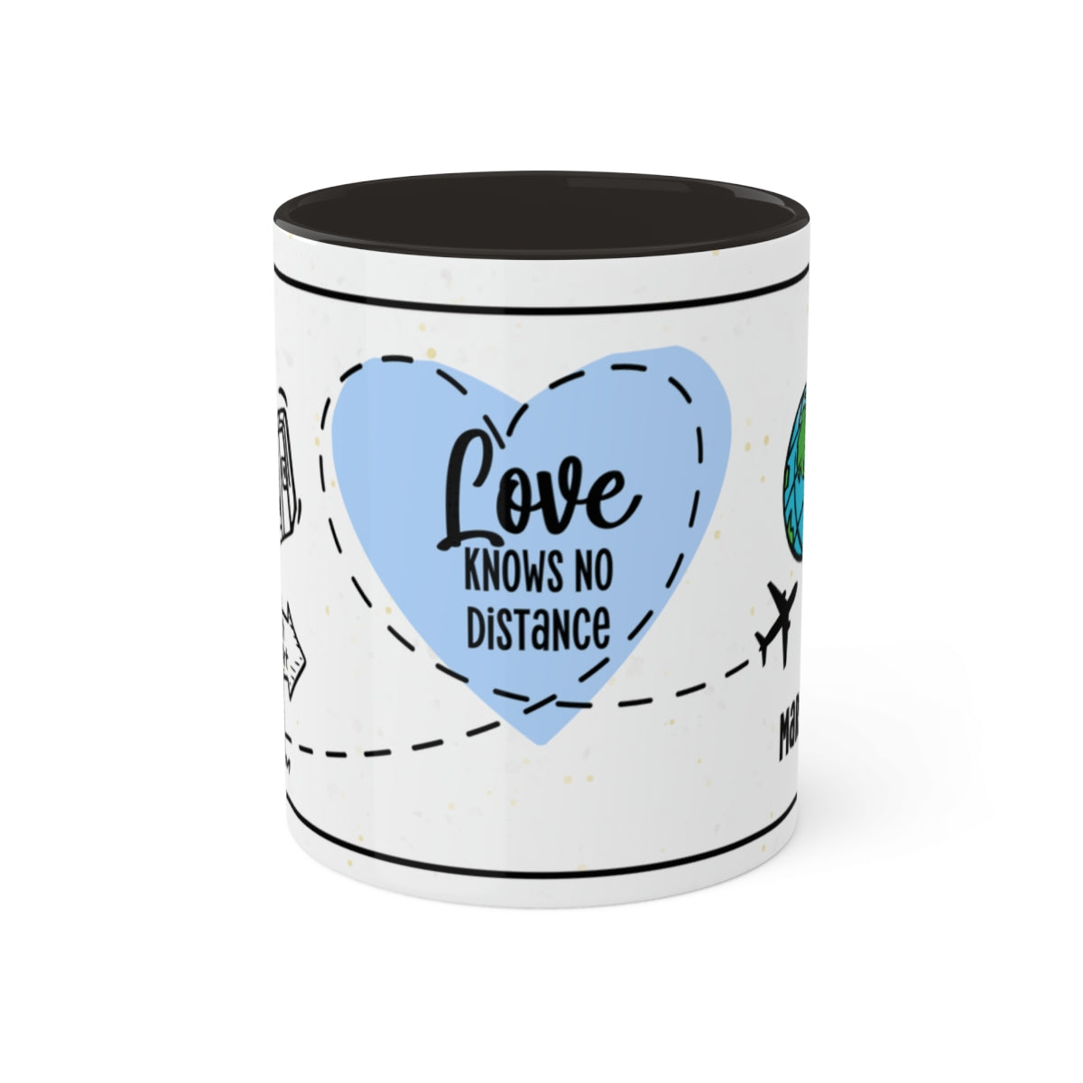 Couples Mug: Personalized Long-Distance Couples Coffee Mug for Valentine's Day | Gift Mug for Couples