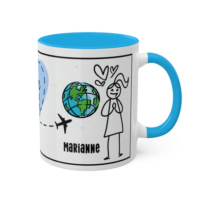 Couples Mug: Personalized Long-Distance Couples Coffee Mug for Valentine's Day | Gift Mug for Couples