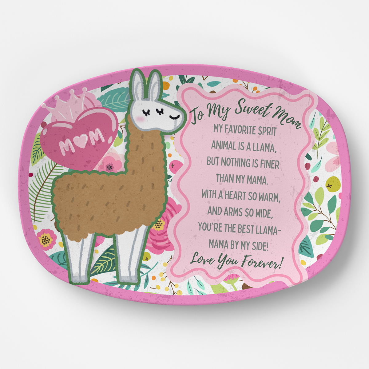 Mom Platter: To My Sweet Mom | Tea-Time Treat Cupcake Platter | Mother's Day or Birthday Gift
