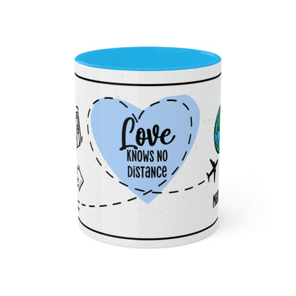 Couples Mug: Personalized Long-Distance Couples Coffee Mug for Valentine's Day | Gift Mug for Couples