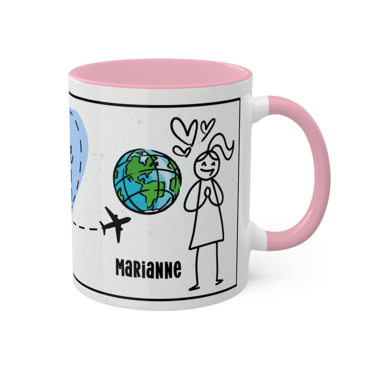 Couples Mug: Personalized Long-Distance Couples Coffee Mug for Valentine's Day | Gift Mug for Couples