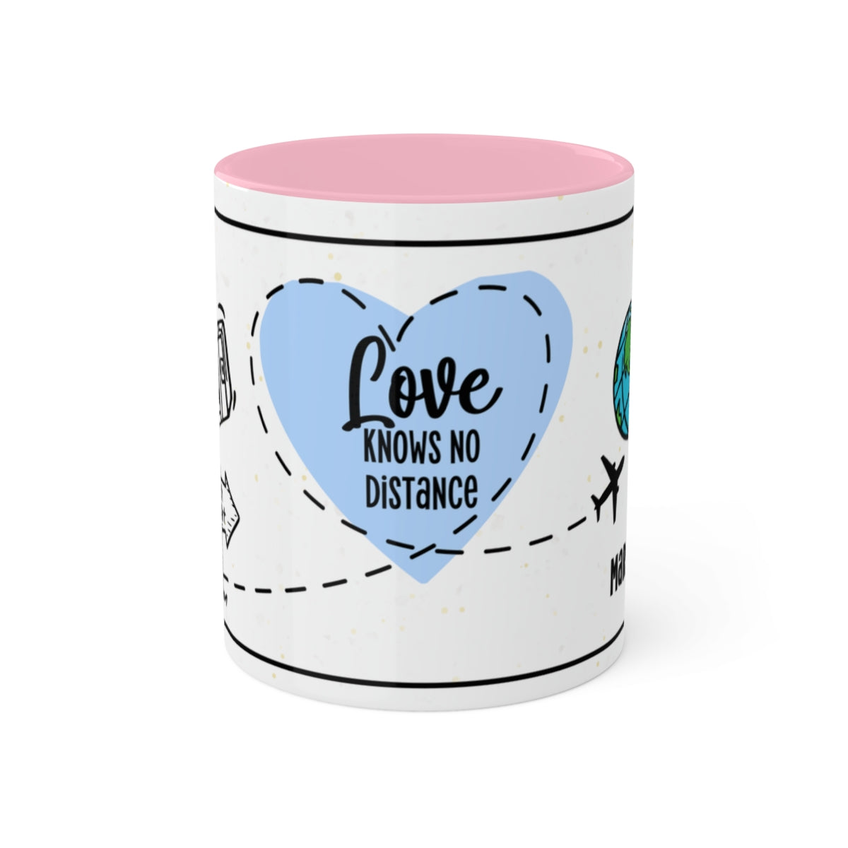 Couples Mug: Personalized Long-Distance Couples Coffee Mug for Valentine's Day | Gift Mug for Couples