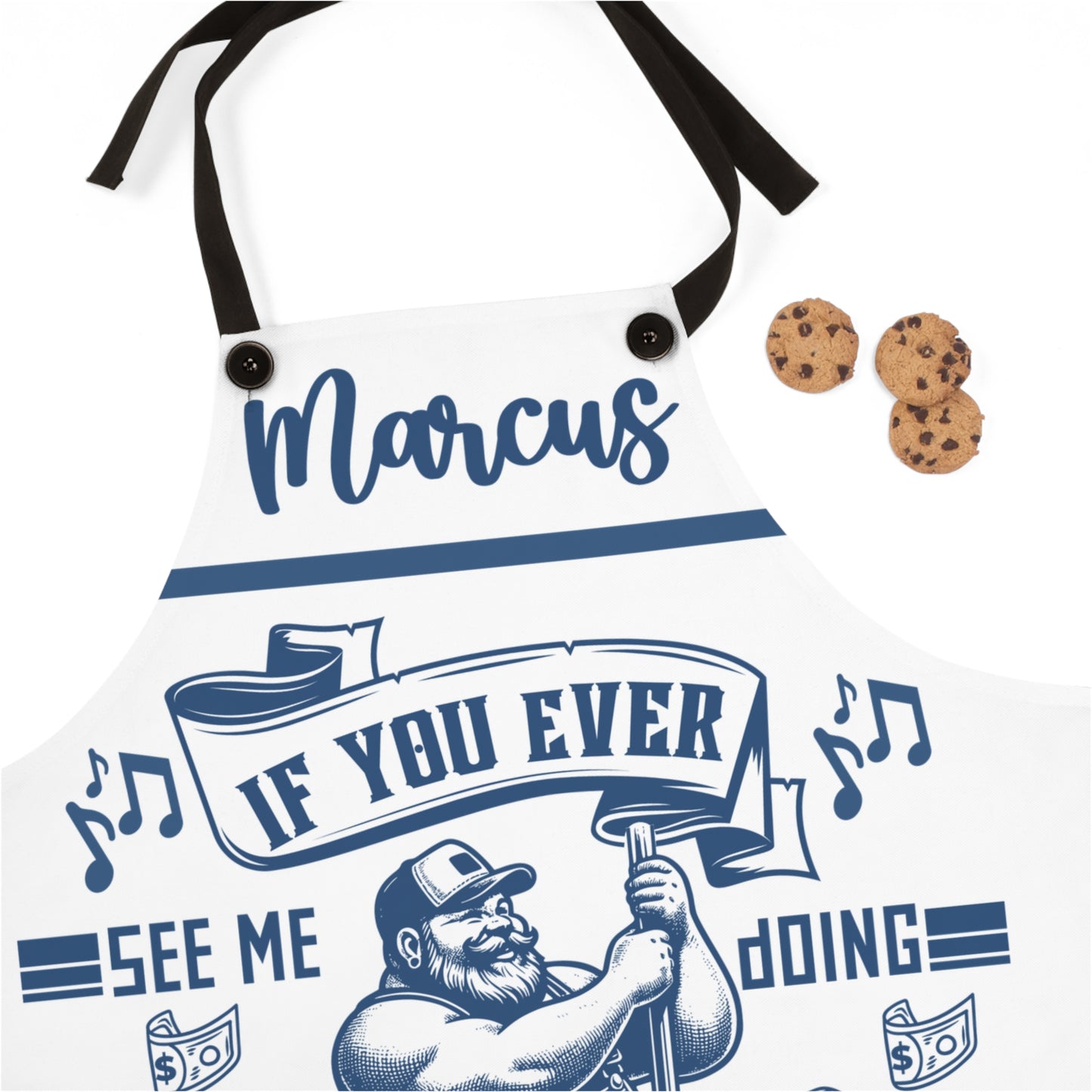 Boyfriend Apron: Funny Gift for Husband | BBQ Lover Gift for Men | Personalized Outdoor Cooking Apron