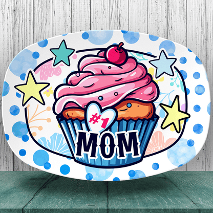Mom Platter: The Number One Mom Tea Tray | Mother's Day, or Birthday Platters for Moms