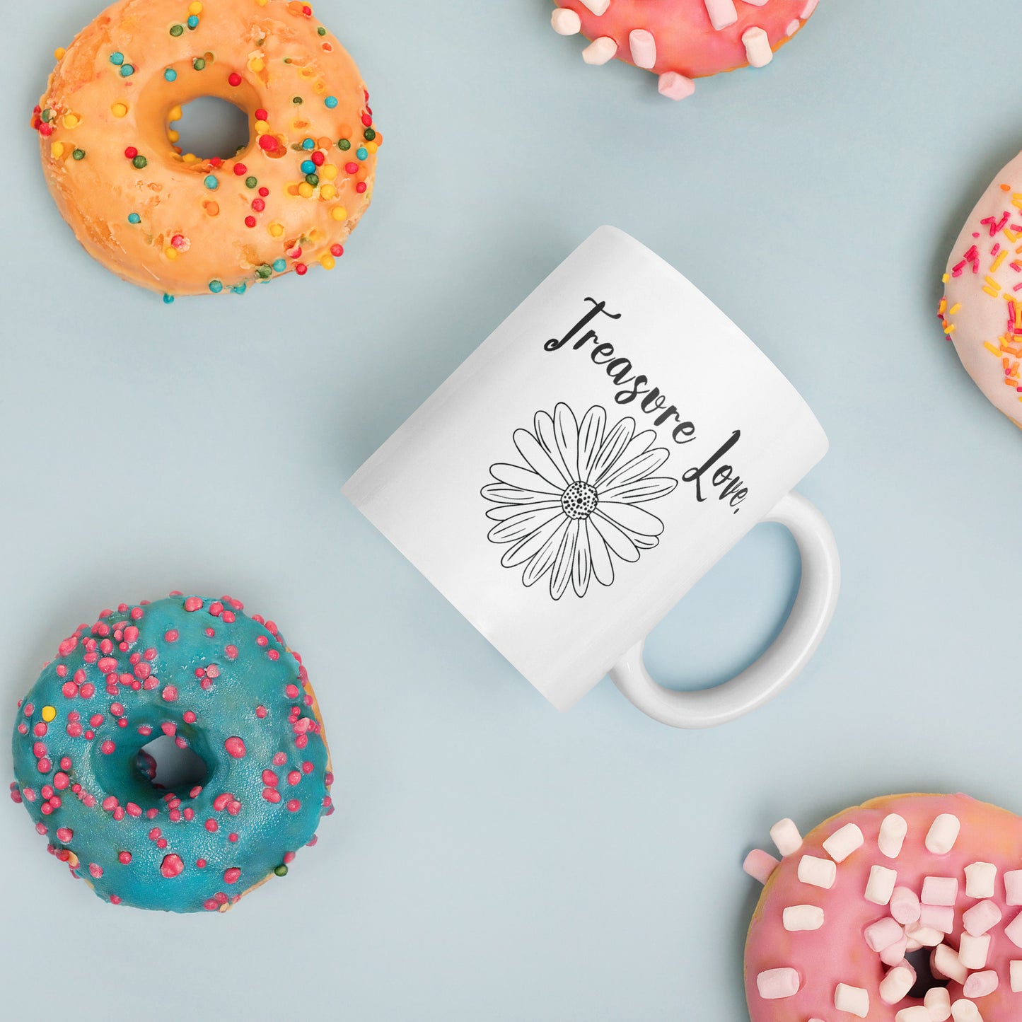 Girlfriend Mug: Positive Daisy Flower Affirmation Coffee Mug for Woman | Gift for Girlfriend