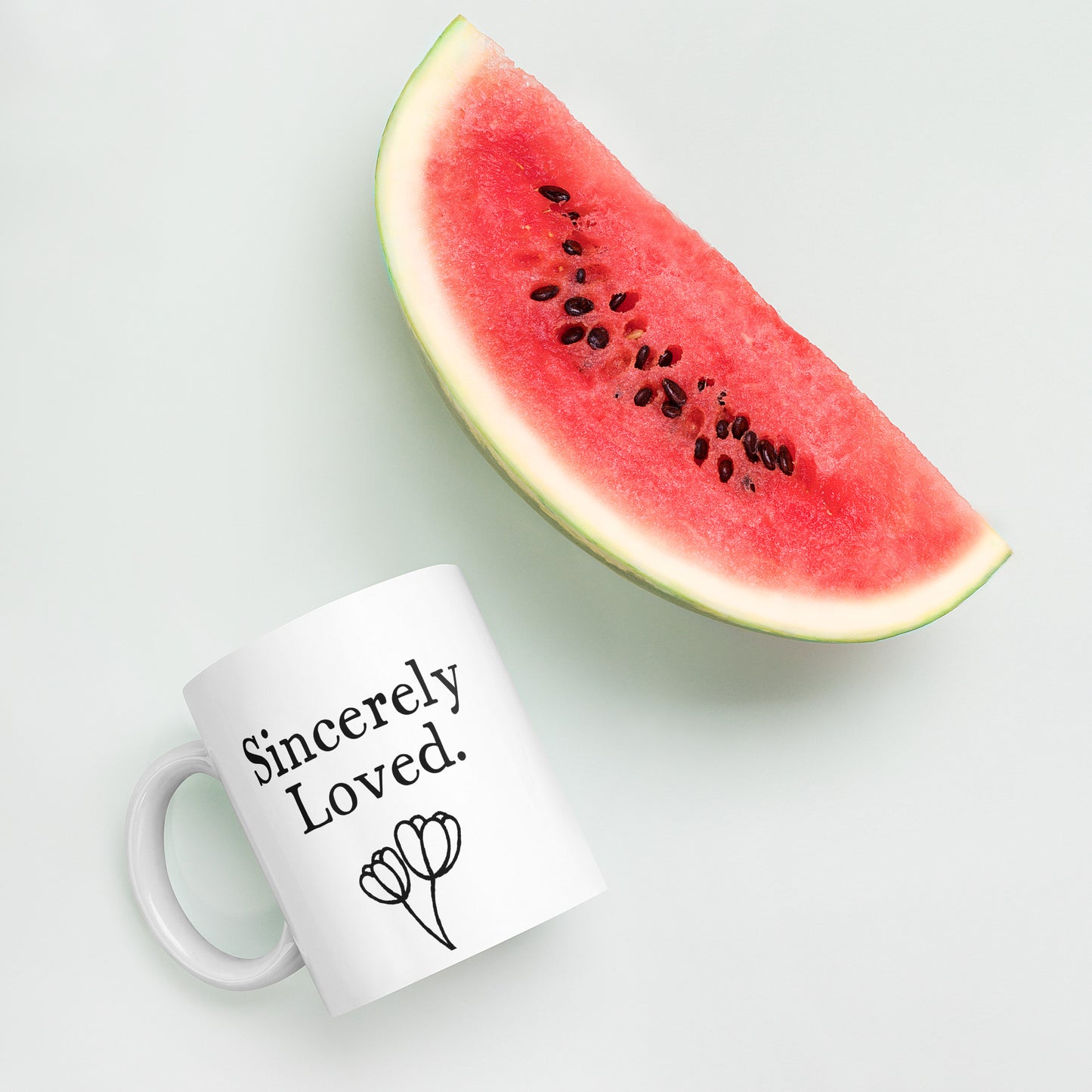 Granddaughter Mug: Sincerely Loved Minimalist Affirmation Coffee Mug | Gift for Her