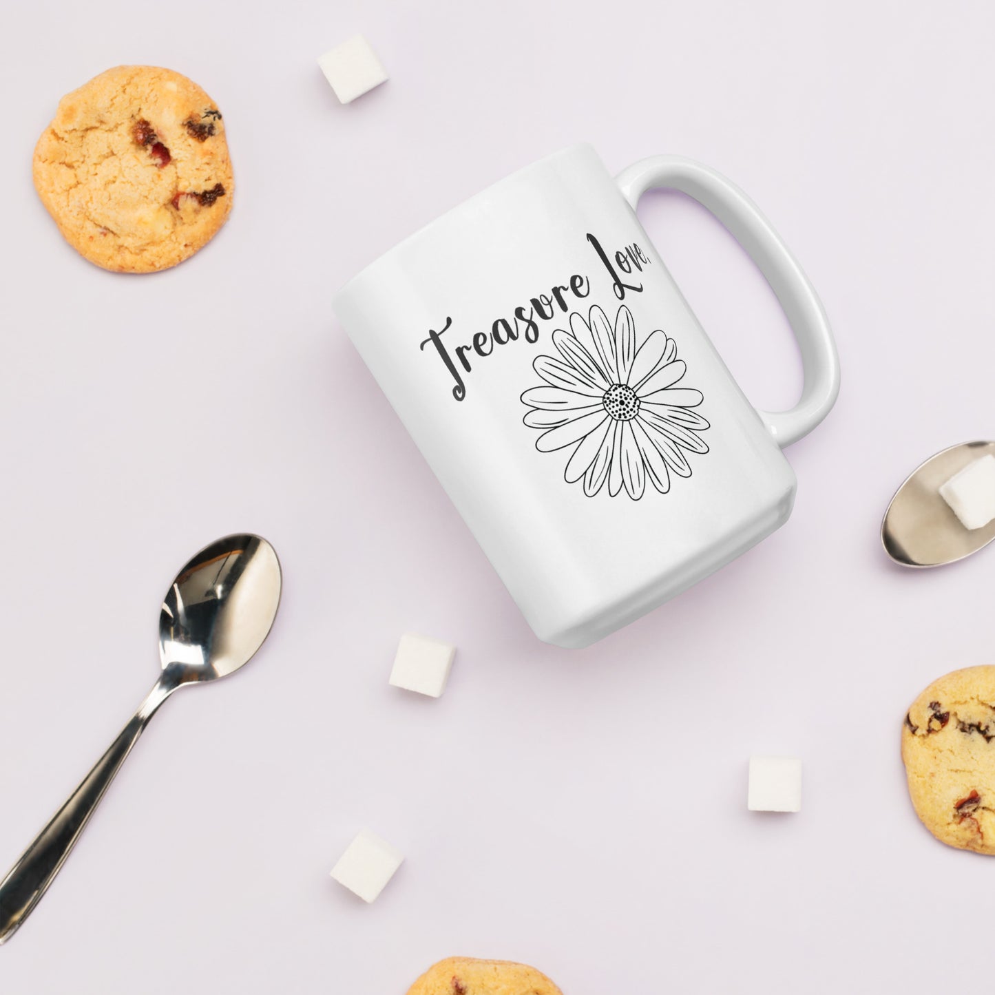 Girlfriend Mug: Positive Daisy Flower Affirmation Coffee Mug for Woman | Gift for Girlfriend