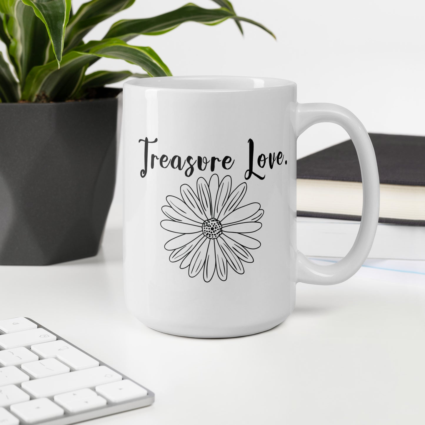 Girlfriend Mug: Positive Daisy Flower Affirmation Coffee Mug for Woman | Gift for Girlfriend