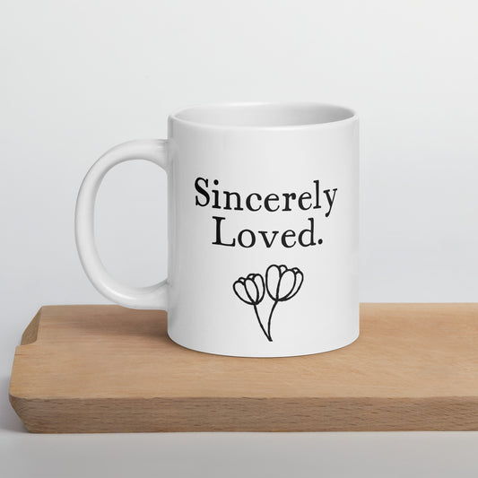 Granddaughter Mug: Sincerely Loved Minimalist Affirmation Coffee Mug | Gift for Her